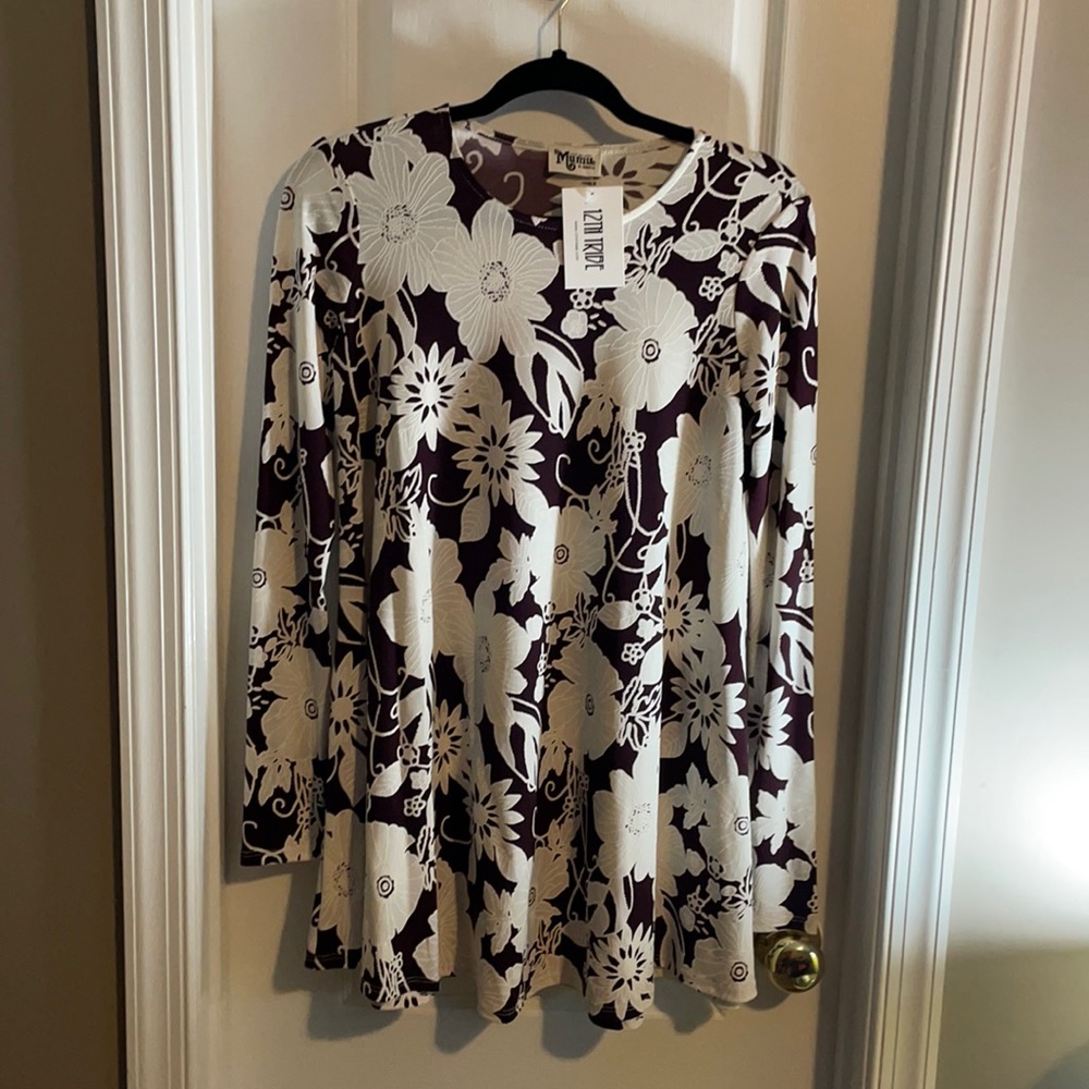 Show Me Your Mumu | Tunic | burgundy off white|new